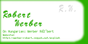 robert werber business card
